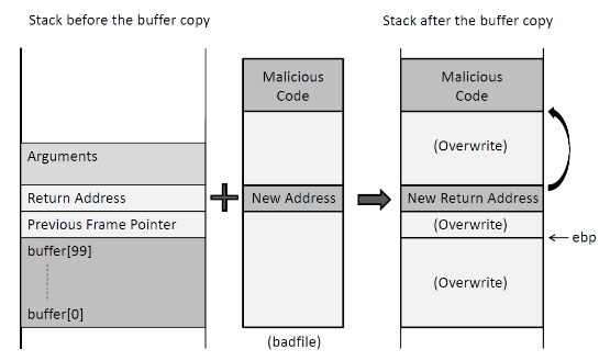 Design a buffer overflow exploit