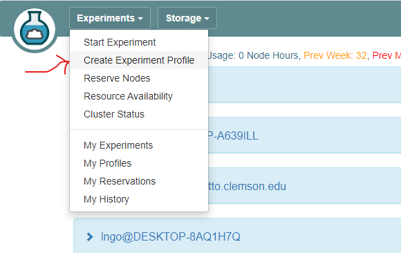 Create a CloudLab profile