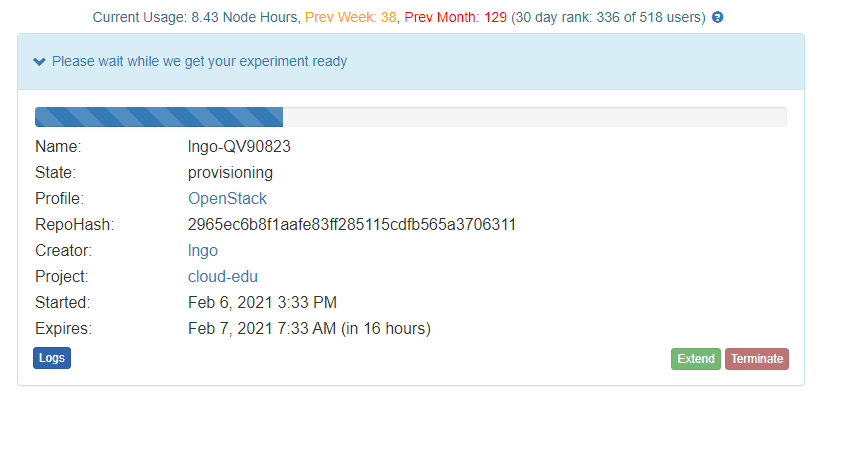 Provisioning resources