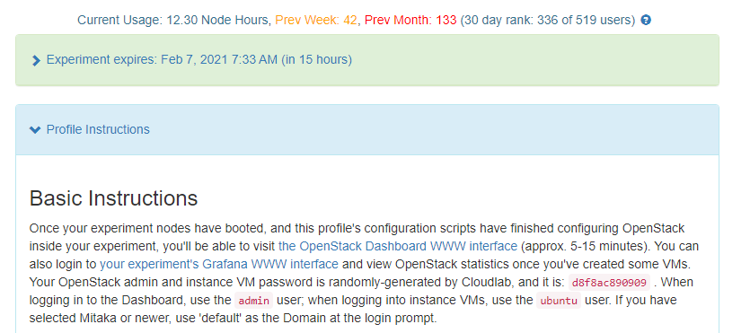 Profile Instructions