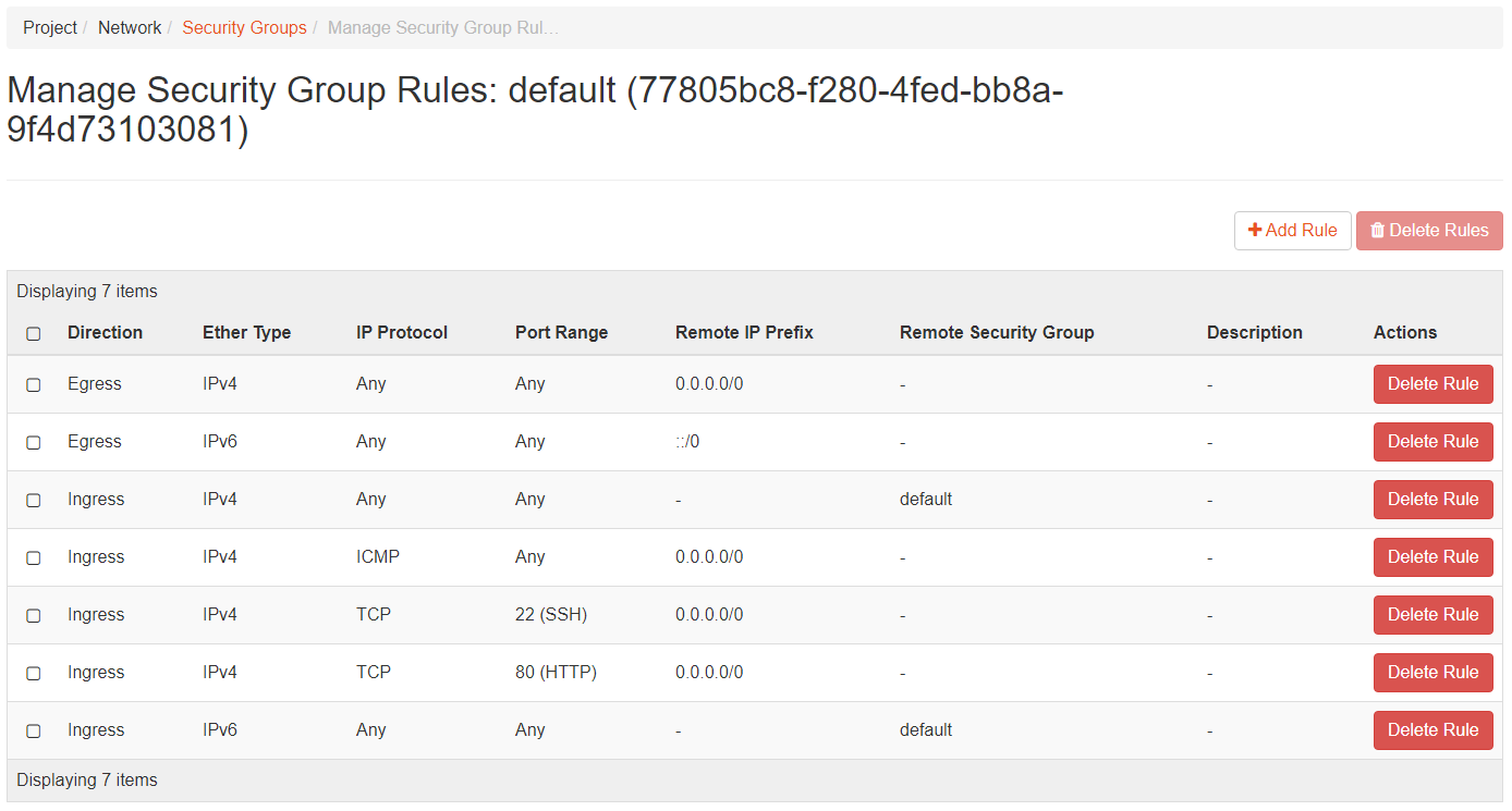 Security rules for HTTP is added